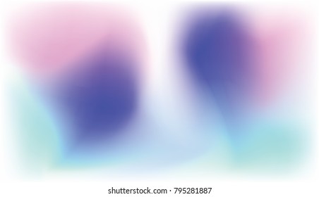 Blue teal pink gradient mesh on white background. Pastel palette bolts isolated. Colorful spots on space. Holographic seamless blurry backdrop. Chaotic flow abstraction. Multicolor smoke wallpaper.