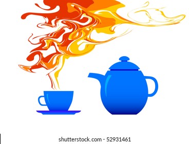 Blue teapot