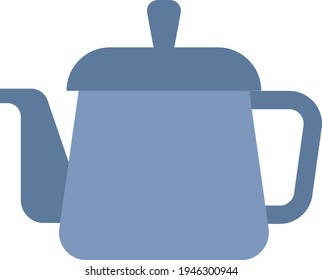 Tetera azul, ilustración, vector sobre un fondo blanco
