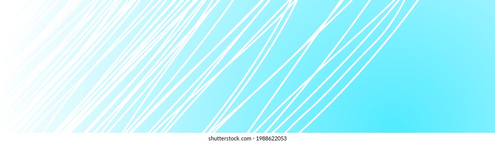 Blue tech abstract background with pencil lines. Vector banner design