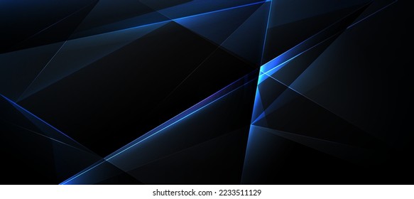 blue tech abstract ,background polygon elegant background and banner business  product present and game background