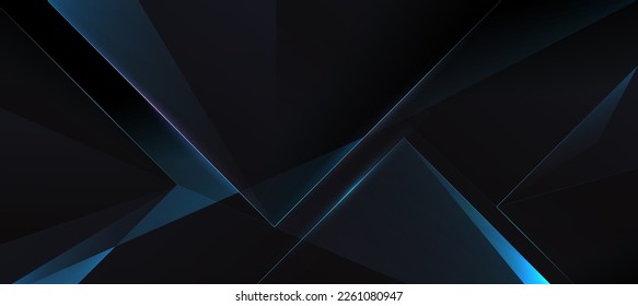 blue tech abstract ,background polygon elegant background and banner business product present and game background