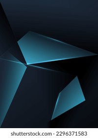 blue tech abstract ,background polygon elegant background and banner business product present and game background