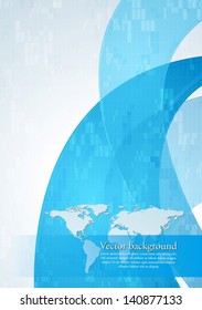 Blue tech abstract background. Vector design eps 10