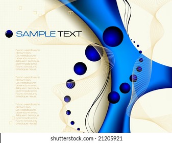 blue tech abstract background - vector illustration - jpeg version in my portfolio