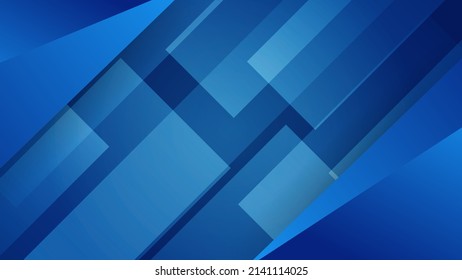 Blue tech background design with dark blue line pattern. Vector horizontal template for digital luxury business banner, presentation backgrounds blue