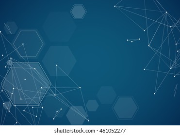 blue tech communication banner. Vector creative background
