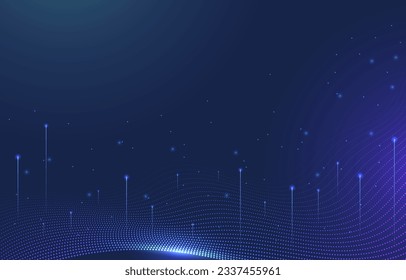 Blue tech dot abstract background template with an elegant design concept, minimal style composition for banner, flayer, etc.