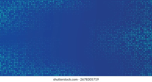 Red de elementos de píxeles abstractos de fondo de finanzas de tecnología azul. Abstractas fondo de ciencia de tecnología de negocios. Ilustración de Vector.