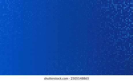 Blue Tech Finance Fintech Background Abstract Pixel Pattern. Abstract Business Tech Science Vector Backdrop.