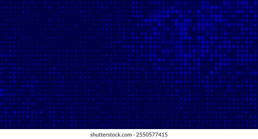 Blue Tech Finance Fintech Background Abstract Pixel Pattern. Abstract Business Tech Science Vector Backdrop.