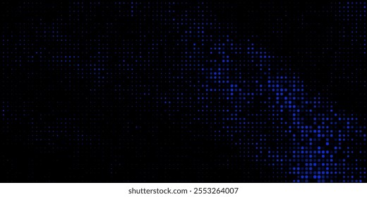 Blue Tech Finance Fintech Background Abstract Pixel Pattern. Abstract Business Tech Science Vector Backdrop.