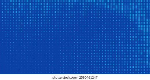 Blue Tech Finance Fintech Background Abstract Pixel Pattern. Abstract Business Tech Science Vector Backdrop.