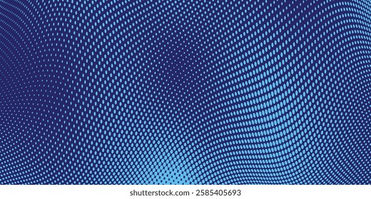 Blue Tech Finance Fintech Background Abstract Pixel Pattern. Abstract Business Tech Science Vector Backdrop.