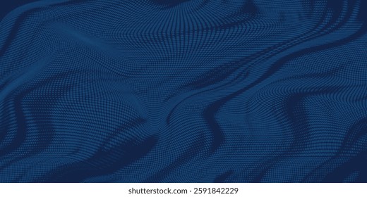 Blue Tech Finance Fintech Background Abstract Pixel Pattern. Abstract Business Tech Science Vector Backdrop EPS10.