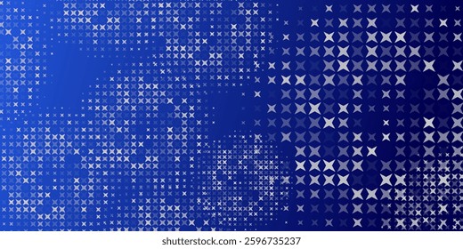 Blue Tech Finance Fintech Background Abstract Pixel Pattern. Abstract Business Tech Science Vector Backdrop.