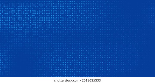 Blue Tech Finance Fintech Background Abstract Pixel Pattern. Abstract Business Tech Science Vector Backdrop.