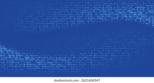 Blue Tech Finance Fintech Background Abstract Pixel Pattern. Abstract Business Tech Science Vector Backdrop.