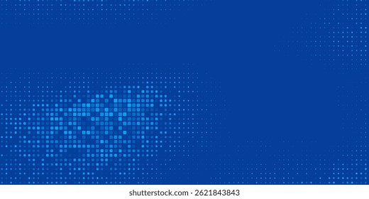 Blue Tech Finance Fintech Background Abstract Pixel Pattern. Abstract Business Tech Science Vector Backdrop.