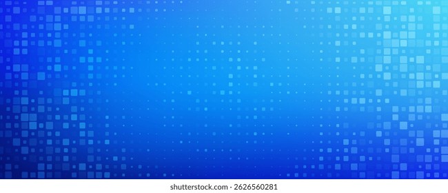 Blue Tech Finance Fintech Background Abstract Pixel Pattern. Abstract Business Tech Science Vector Illustration