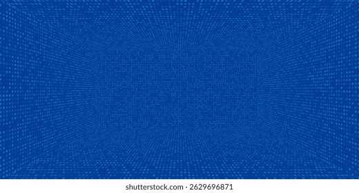 Blue Tech Finance Fintech Background Abstract Pixel Pattern. Abstract Business Tech Science Vector Backdrop.