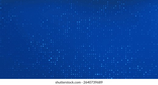 Blue Tech Finance Fintech Background Abstract Pixel Pattern. Abstract Business Tech Science Vector Backdrop.