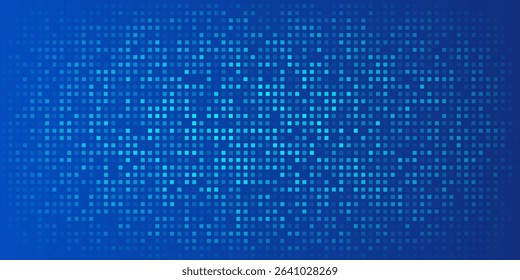 Blue Tech Finance Fintech Background Abstract Pixel Pattern. Abstract Business Tech Science Vector