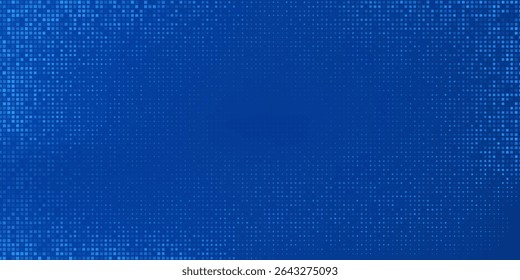 Blue Tech Finance Fintech Background Abstract Pixel Pattern. Abstract Business Tech Science Vector Backdrop.