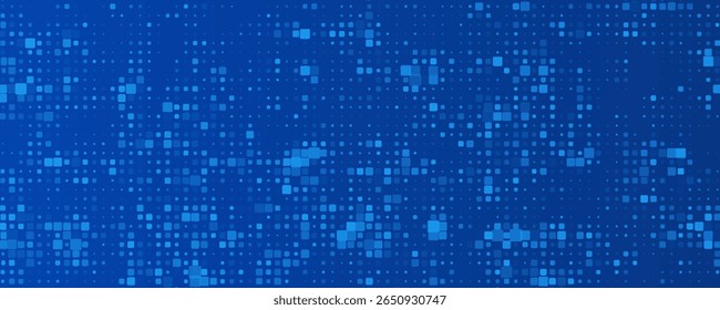 Blue Tech Finanças Finech Fundo Abstract Pixel Pattern. Resumo Business Tech Science Vetor pano de fundo.