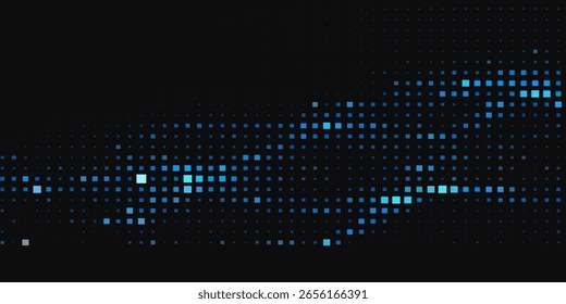 Blue Tech Finance Fintech Fondo Abstractas Patrón de píxeles. Telón de fondo Abstractas del Vector de la Ciencia de la tecnología del negocio.