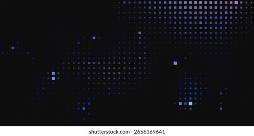 Blue Tech Finance Fintech Background Abstract Pixel Pattern. Abstract Business Tech Science Vector Backdrop.