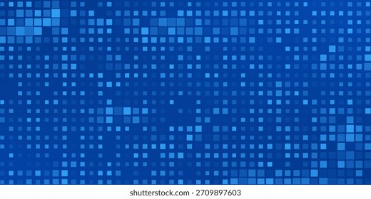 Blue Tech Finance Fintech Background Abstract Pixel Pattern. Abstract Business Tech Science Vector Backdrop.
