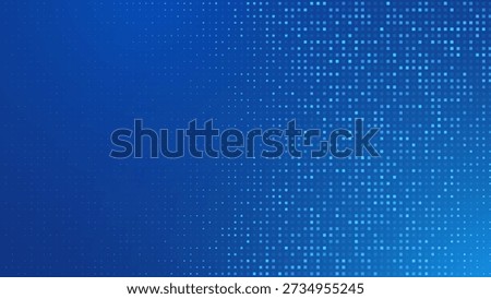 Blue Tech Finance Fintech Background Abstract Pixel Pattern. Abstract Business Tech Science Random Squares Mosaic Vector Backdrop