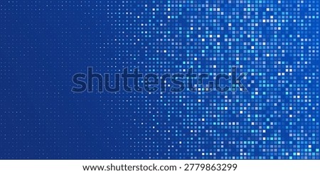 Blue Tech Finance Fintech Background Abstract Pixel Pattern. Abstract Business Tech Science Vector Backdrop.