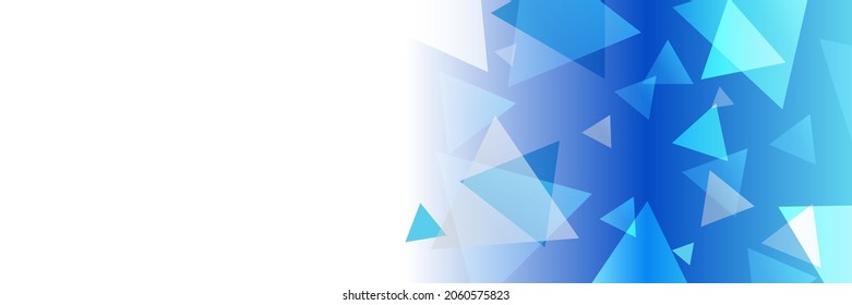 Tecnología azul futurista web web tecnología abstracta fondo de banner con triángulos blancos azules