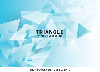 Blue tech futuristic tech web abstract technology banner background with blue white triangles