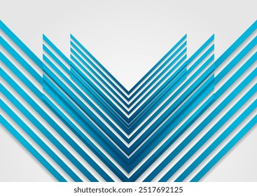 Azul setas de papel técnico abstrato geométrica fundo mínimo. Design gráfico corporativo vetorial