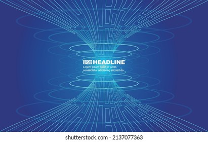 Blue tech sense Internet poster vector background