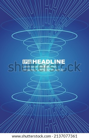 Blue tech sense Internet poster vector background