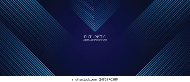 Fondo abstracto tecno azul capa superpuesta en el espacio oscuro con líneas brillantes decoración de la forma. Concepto de estilo futuro moderno del elemento del Diseño gráfico para el Anuncio, el volante, la tarjeta o la cubierta del folleto