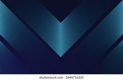 Blue techno abstract background overlap layer on dark space with glowing lines shape decoration. Modern graphic design element future style concept for banner, flyer, card, or brochure cover