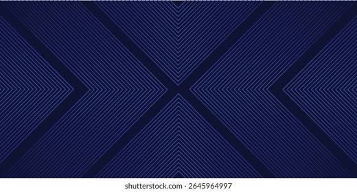 Capa de traslape de fondo abstracto techno azul en el espacio oscuro con líneas brillantes en forma de decoración. Concepto de estilo futuro de elemento de Diseño gráfico moderno. Vector eps10