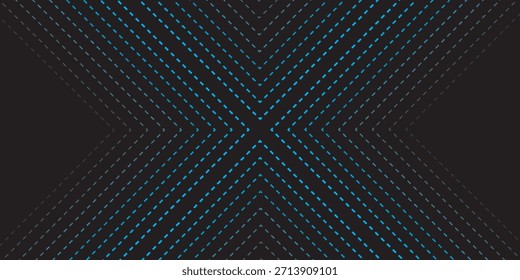 Capa abstracta del traslape del fondo del techno azul en el espacio oscuro con la decoración brillante de la forma de los puntos. Concepto de estilo de línea punteada de elemento de Diseño gráfico moderno para Anuncios, eps.10