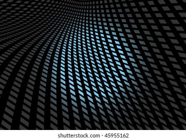 Blue techno field of squares