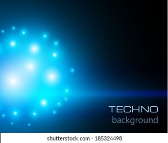blue techno light background