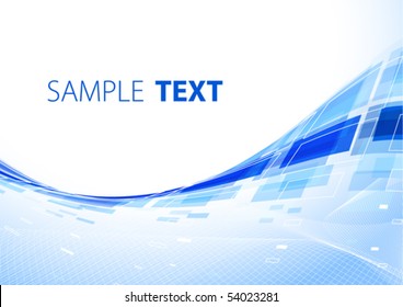 Blue techno template. Vector