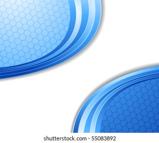 Blue technological cell background. Vector illustration