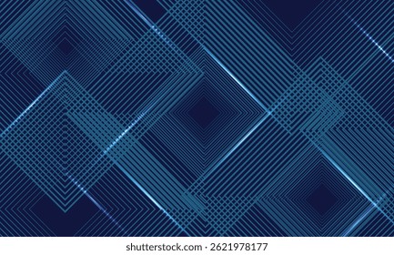 Blue technology abstract background overlap layer on dark space with rhombus decoration