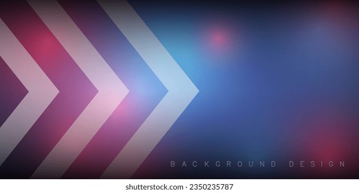 Blue technology abstract banner with shiny arrows. vector background