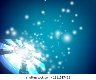 Blue Technology Abstract Cicle Light Ball Background